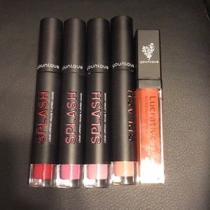 Younique Splash liquid lipstick & Lucrative gloss